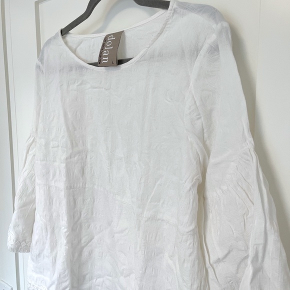 Dolan Left Coast Collection (Anthropologie) White Bell Sleeve Boho Cotton Top - Picture 3 of 8